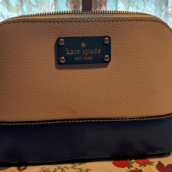 Kate Spade Crossbody Bag Blue and White EUC - Picture 1 of 7